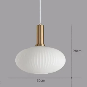 Luminária Pendente Vintage de Vidro Colorido para Sala e Jantar - Suporte de ouro branco C