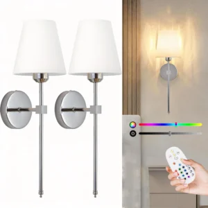 Luz de Parede Sem Fio com Controle Remoto e 15 Cores - Ideal para Decoração