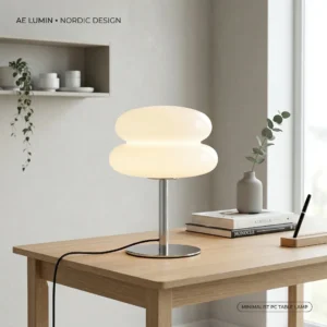 Luminária de Mesa LED Macaron com Dimerização e Luz Noturna Suave