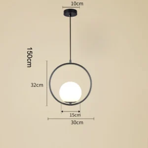 Lustre Pendente Moderno em Latão Preto para Sala e Quarto