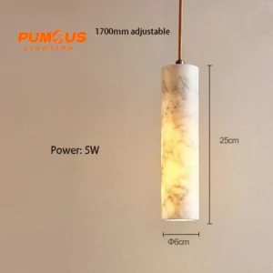 Lustre de Mármore LED para Sala e Restaurante - Estilo Moderno