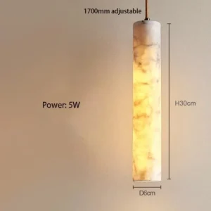 Lustre de Mármore LED para Sala e Restaurante - Estilo Moderno