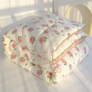 Manta de Algodão Lavado Dupla Camada para Todas as Estações - Colcha de verão 200X230cm cerca de -26 libras, Manta Rosa [Qualidade inspecionada e lavável]