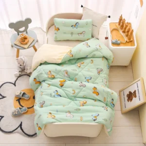 Colcha Infantil Lavável de Algodão para Todas as Estações - Colcha Primavera e Outono 120x150cm 25kg, Pônei da Sorte