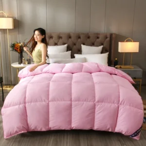 Colcha de Penas de Ganso 3D - Edredom Luxuoso e Aconchegante - ROSA, 200x230cm 3kg
