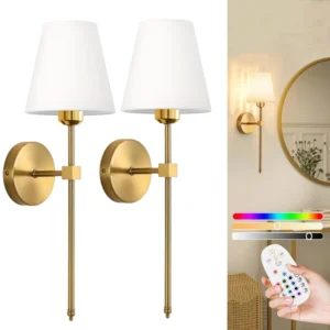 Luz de Parede Sem Fio com Controle Remoto e 15 Cores - Ideal para Decoração
