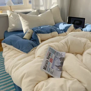 Conjunto de Roupa de Cama 4 Peças 100% Algodão - Solteiro, Casal, Queen e King