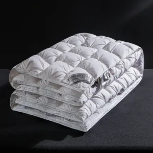 Edredom 100% Algodão com Enchimento de Penas de Ganso - Conforto Inverno - 180x220cm 2kg, BRANCO