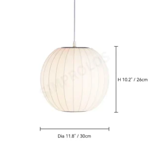 Luminária Pendente Designer Estilo Japonês em Seda LED