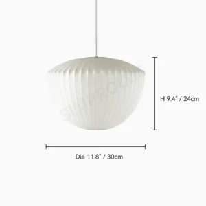 Luminária Pendente Designer Estilo Japonês em Seda LED