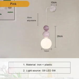 Lâmpada de Parede Moderna LED Estilo Nórdico para Decoração
