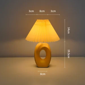 Luminária de Mesa de Cerâmica Elegante para Quarto e Estudo