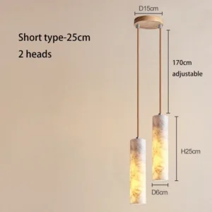 Lustre de Mármore LED para Sala e Restaurante - Estilo Moderno