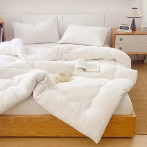 Colcha de Inverno Branca Acolchoada Super Macia para Cama