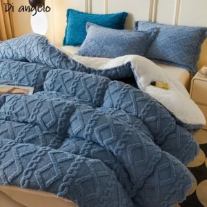 Colcha de Veludo King Size Outono/Inverno - Conforto e Estilo - Cor 1, 180x220cm 3500g