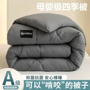 Edredom de Inverno Quente e Confortável para Cama de Solteiro e Casal - Colcha de primavera e outono de 180x220cm [aproximadamente 2,72 kg], Cinza grafite [tecido super macio]