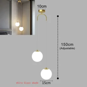 Lustre Pendente Moderno em Latão Preto para Sala e Quarto