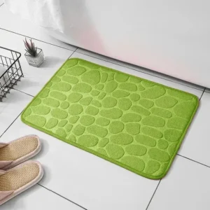 Tapete Antiderrapante de Microfibra para Banheiro e Sala - Conforto e Estilo - Verde