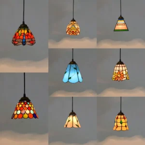 Lâmpada Pendente Boêmia Colorida Estilo Mediterrâneo para Decoração
