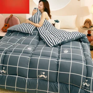 Cobertor Espacial Aconchegante para Todas as Estações - Edredom Duplo - Cobertor de inverno 180 x 220 cm aproximadamente 6 kg, Conforto da Coroa