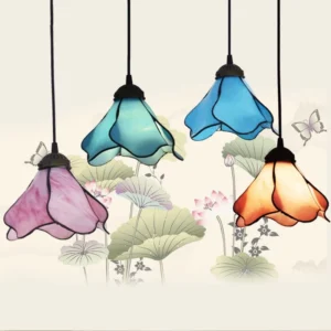 Luminária Pendente Tiffany Vintage para Decoração Mediterrânea