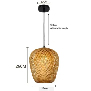 Luminária Pendente de Bambu Artesanal para Iluminação Aconchegante