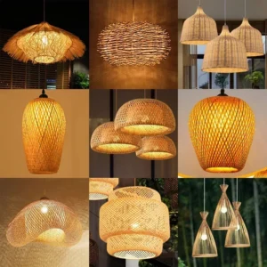 Luminária Pendente de Bambu Artesanal para Iluminação Aconchegante
