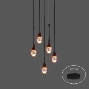 Luminária Pendente Moderna de Cristal para Sala, Jantar e Quarto