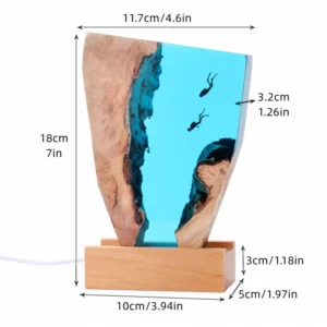 Figuras de Organismos Marinhos em Resina - Luz Noturna Decorativa - No 11-4