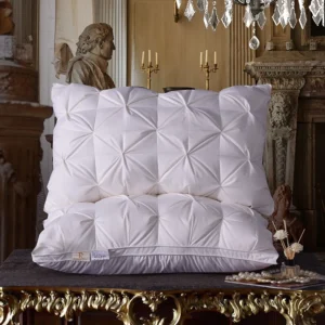 Travesseiro Ortopédico 100% Algodão com Penas de Ganso - Conforto e Saúde