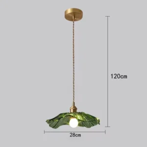 Lustre Pendente de Vidro Floral com Base de Cobre - Iluminação Moderna