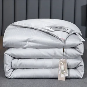Edredom de Seda Natural Luxuoso para Cama Queen e King - 220x240cm(3kg), CINZA