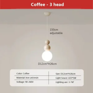 Luminária Pendente Estilo Nórdico para Sala e Quarto - Decoração Moderna