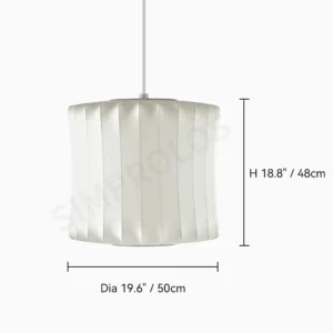 Luminária Pendente Designer Estilo Japonês em Seda LED