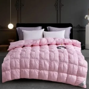 Colcha Aconchegante de Penas de Ganso 100% - Inverno Quente - 220x240cm 3.0kg, ROSA