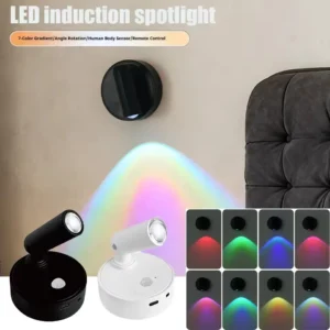 Luz LED Magnética Recarregável Sem Fio com Interruptor Táctil