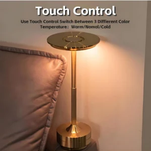 Luminária de Mesa LED Recarregável Portátil e Dimerizável