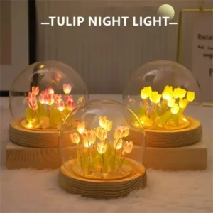 Luminária Tulipa LED Artesanal para Decoração e Presentes