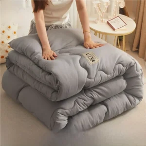 Cobertor Espacial Aconchegante para Todas as Estações - Edredom Duplo - Cobertor de inverno 200 x 230 cm aproximadamente 6 kg, Cinza clássico