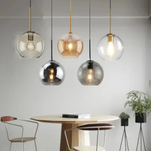 Lustre Pendente Nórdico de Vidro para Sala e Quarto - Estilo Moderno