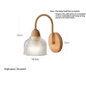 Lâmpada de Parede Japonesa Retro Minimalista para Iluminação de Ambientes