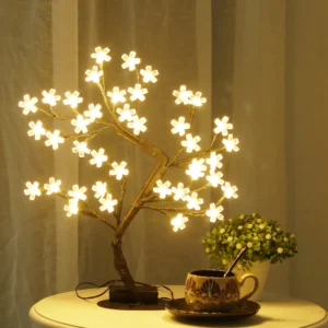 Lâmpada Decorativa de Árvore de Cerejeira com LED USB - 40 LEDs