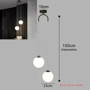 Lustre Pendente Moderno em Latão Preto para Sala e Quarto