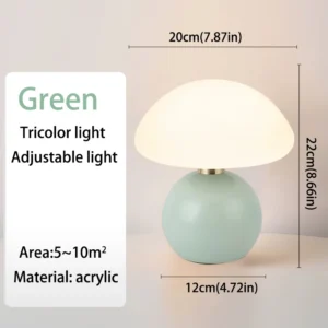 Candeeiro de Mesa Cogumelo USB - Luz Noturna Decorativa