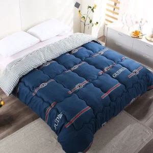 Cobertor Espacial Aconchegante para Todas as Estações - Edredom Duplo - Cobertor de inverno 180 x 220 cm aproximadamente 6 kg, Barra de cores da fita azul
