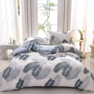 Manta Acolchoada de Microfibra Quente para Todas as Estações - 220x240cm - 200x230cm 4kg, Folhas Vegetarianas