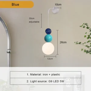 Lâmpada de Parede Moderna LED Estilo Nórdico para Decoração