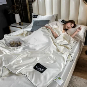 Edredom de Seda Natural com Travesseiros - Conforto e Luxo para Seu Quarto