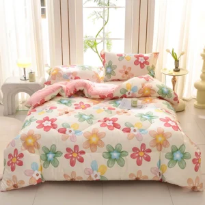 Manta Acolchoada de Microfibra Quente para Todas as Estações - 220x240cm - 180x220cm 3kg, Flor do Sol