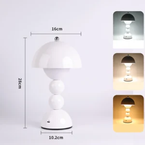Luminária de Mesa LED Nórdica com Toque e 3 Cores - Abajur Moderno